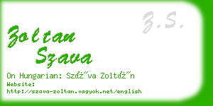 zoltan szava business card